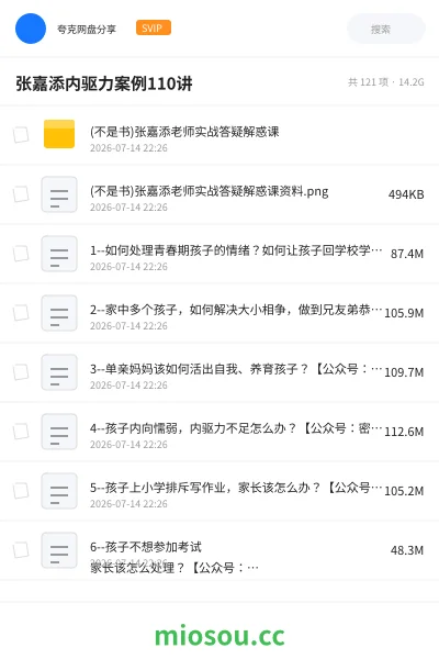 《张嘉添内驱力案例110讲》教程网盘｜学习资源网盘