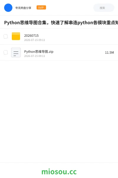 《Python思维导图合集,快速了解串连python各模块重点知识》编程网盘|学习资源网盘