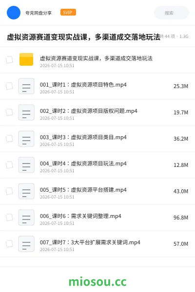 《虚拟资源赛道变现实战课,多渠道成交落地玩法》网赚学习资源封面