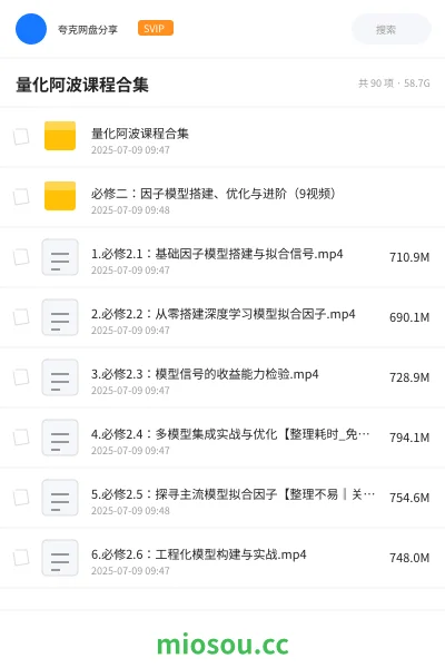 《量化阿波课程合集》人工智能学习资源封面