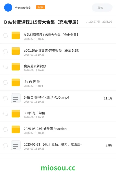 《B 站付费课程115套大合集【充电专属】》人工智能网盘｜学习资源网盘