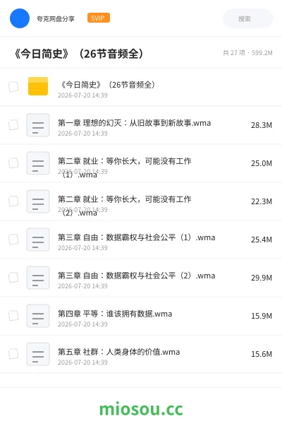 《《今日简史》(26节音频全)》书籍网盘|学习资源网盘